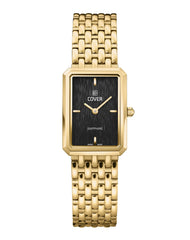 COVER Noble Square Schwarz, Gold Damenuhr - CO222.04