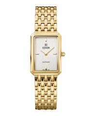 COVER Noble Square Silber, Gold Damenuhr - CO222.05