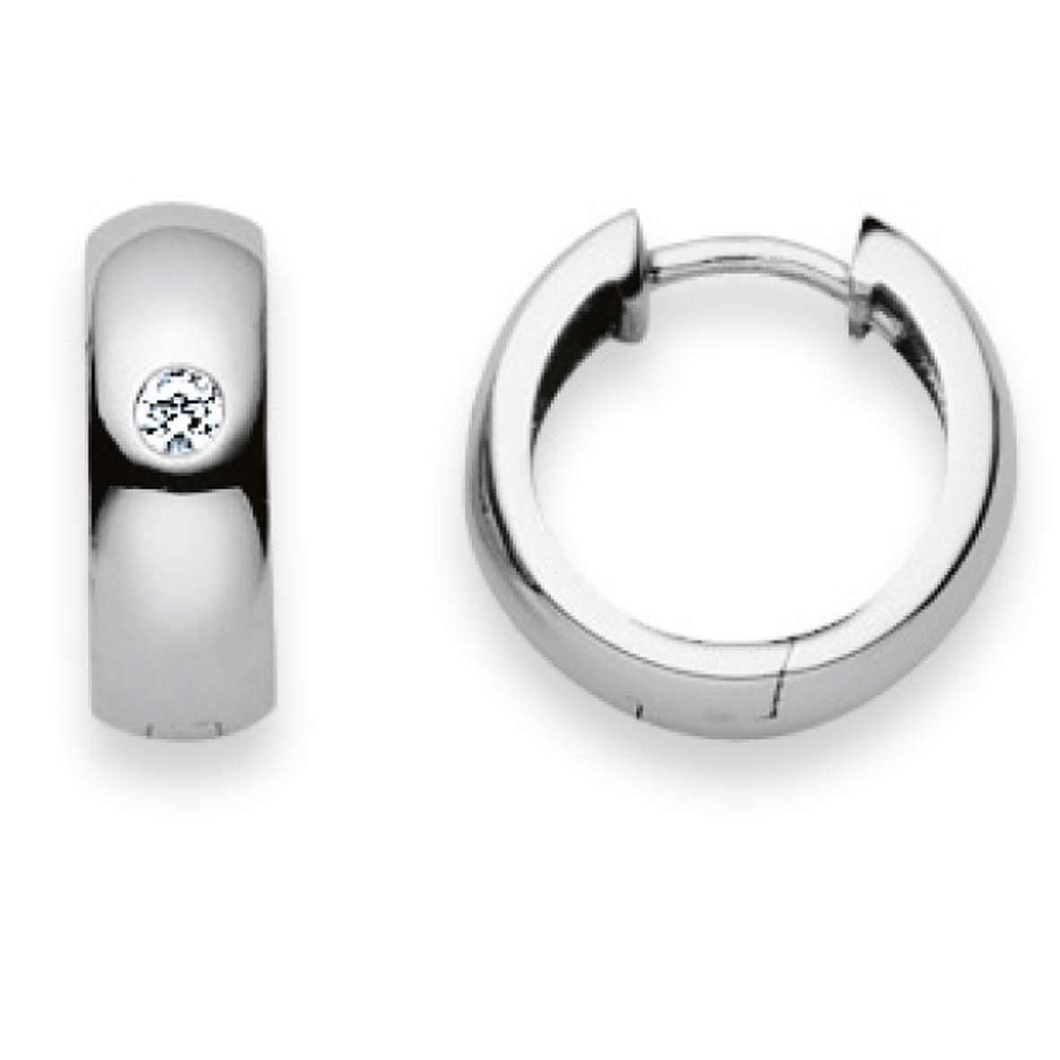 Creolen aus Silber mit Zirkonia - 6264.03416/1400