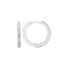 Creolen mit 0.40 ct Diamanten in 585 oder 750 Weissgold