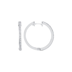 Creolen mit 0.42 ct Diamanten in 585 oder 750 Weissgold