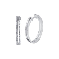 Creolen mit 0.48 ct Diamanten in 585 oder 750 Weissgold – KP0000506