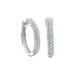 Creolen mit 0.53 ct Diamanten in 585 oder 750 Weissgold