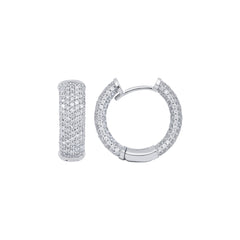 Creolen mit 3.05 ct Diamanten in 585 oder 750 Weissgold