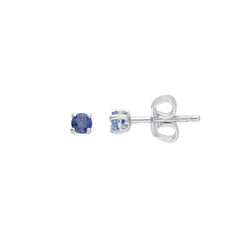 Damen-Ohrstecker aus 18 Karat Weissgold mit funkelndem Saphir