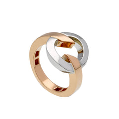 Bague pour femme en or 18 carats en or rose et blanc - 281669