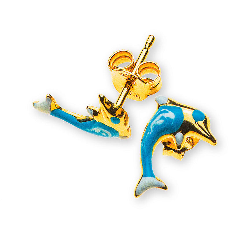Delfin Ohrstecker 18 Karat Gelbgold - OGO1021