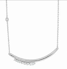Diamant-Halskette aus 14K oder 18K Weissgold mit 0,34 ct Diamanten – KP00536