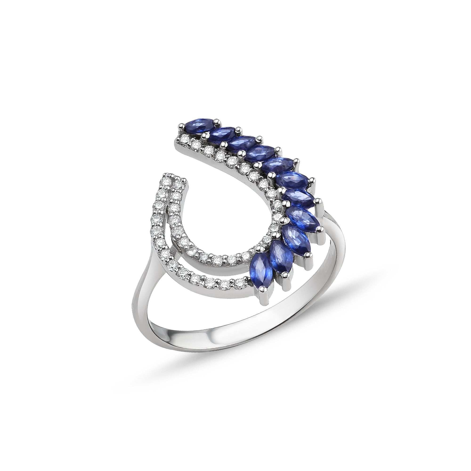 Damen Diamantring aus 18K Weissgold in Grösse 55 - YZ0005352