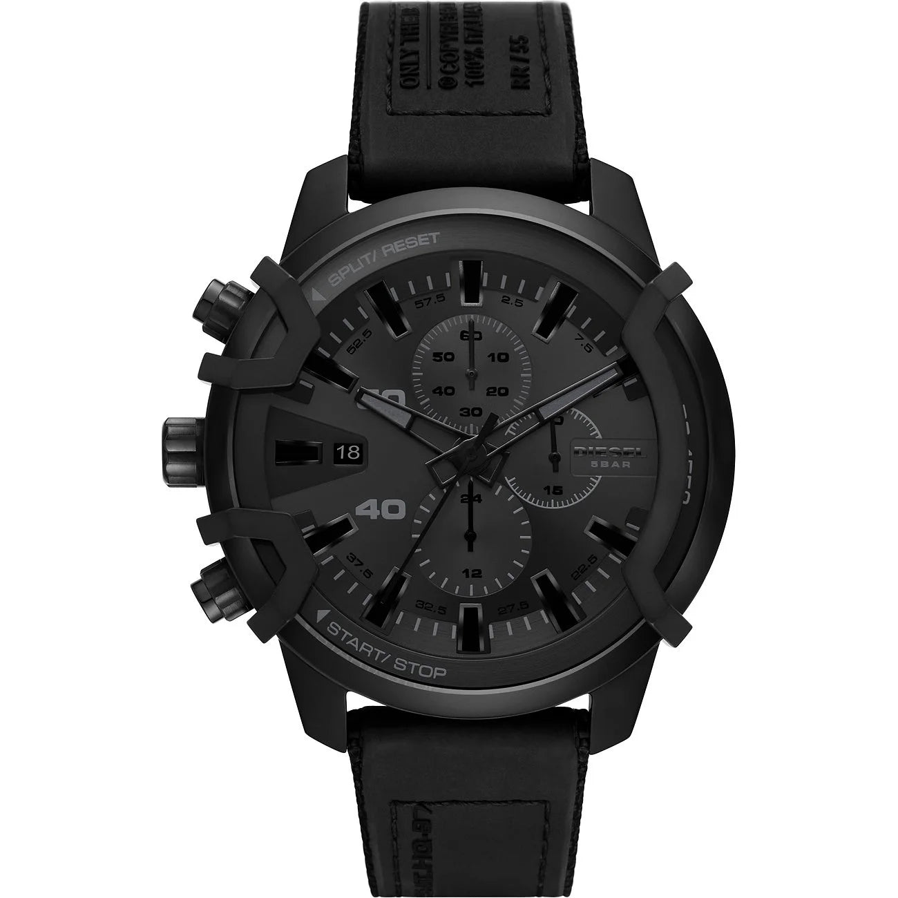 Diesel Griffed Chronograph Herrenuhr in Schwarz - DZ4556