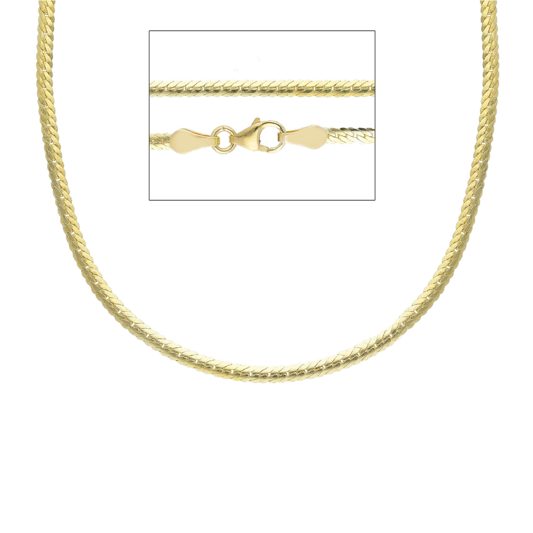 Doppelpanzerkette Collier in 18 Karat Gelbgold - MDH040GG40