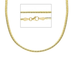 Doppelpanzerkette Collier in 18 Karat Gelbgold - MDH040GG40