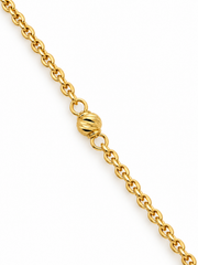 Baby Kinder Gelbgold Armband mit Perlmutt-Herz - BB0007