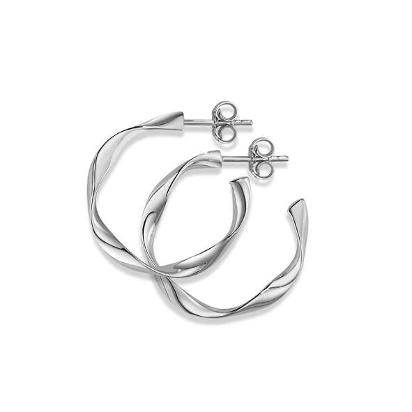 Elegante Creolen aus Silber 925 weiss - 6264.04839/2700