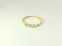 Eleganter 18 Karat Goldring mit Diamanten – luxuriöser Schmuck in Grösse 55 - YZ0003313