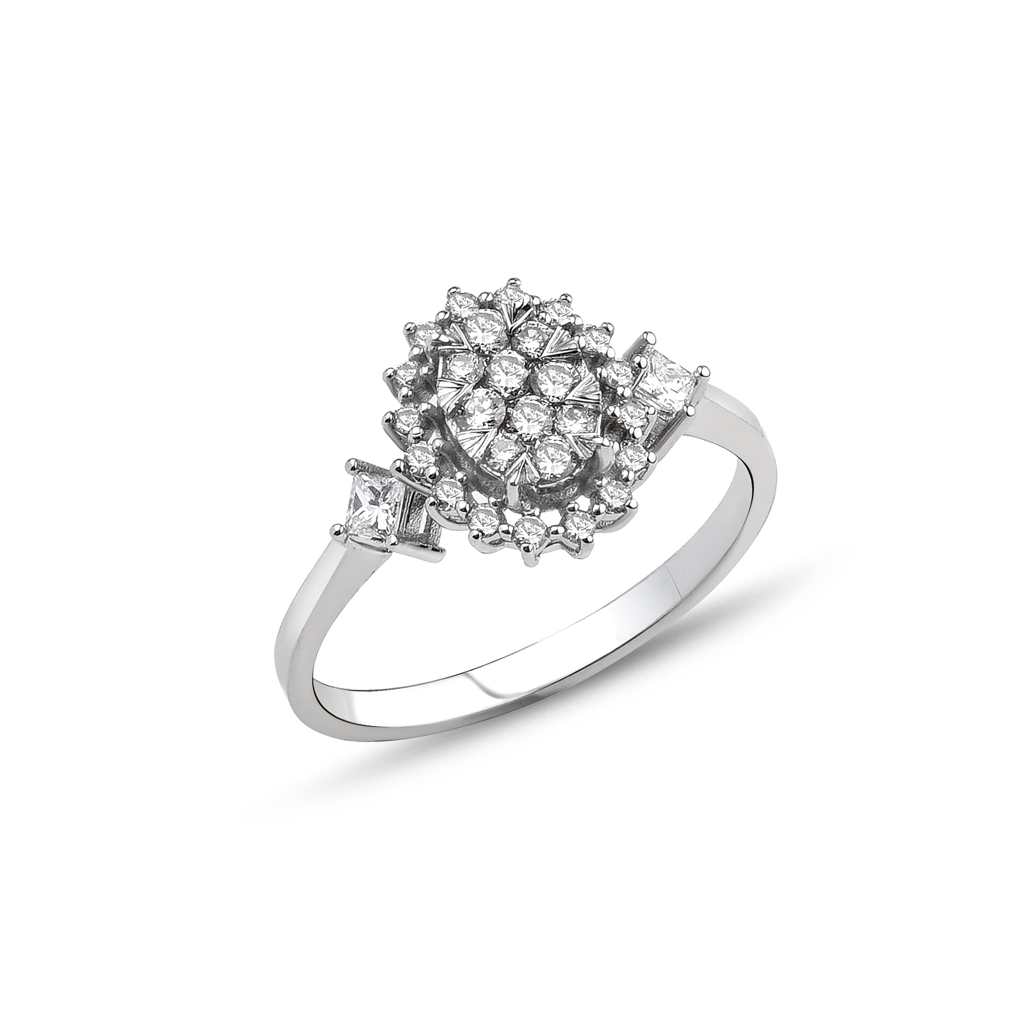 Eleganter 18K Gelbgold-Damenring, Grösse 54, mit funkelndem Diamanten - YZ0005410