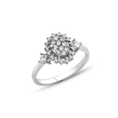 Eleganter 18K Gelbgold-Damenring, Grösse 54, mit funkelndem Diamanten - YZ0005410