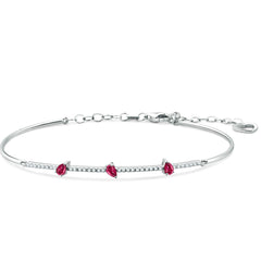 Elegantes Goldarmband mit Diamant und Rubin (14K / 18K) - BL0000613