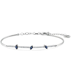 Elegantes Goldarmband mit Diamant und Saphir (14K / 18K) - BL0000615