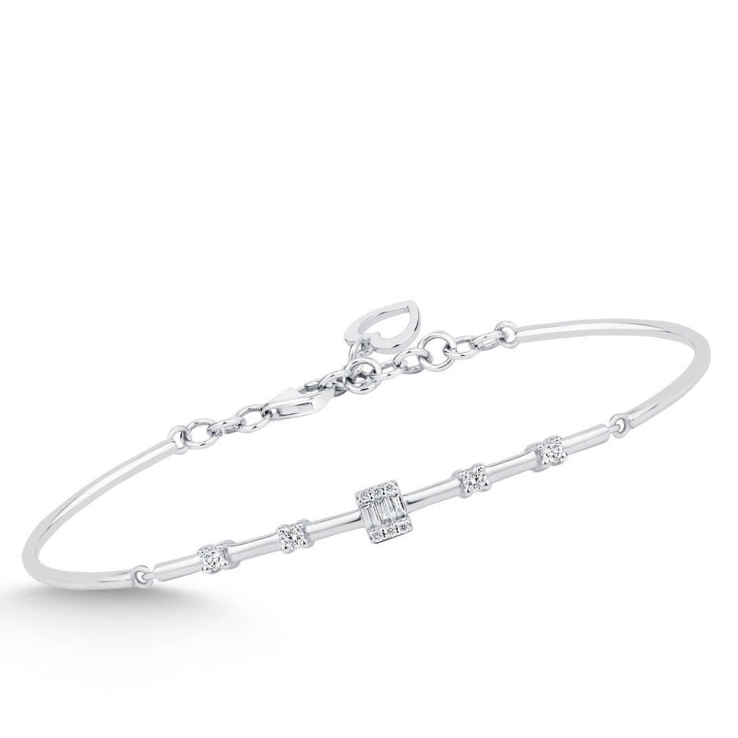 Elegantes Goldarmband mit Diamanten (585 / 750 Gold) - BBL0000269