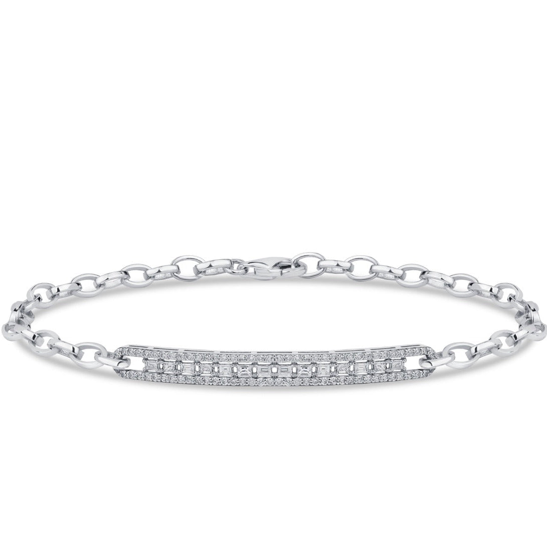 Elegantes Goldarmband mit Diamanten (585 / 750 Gold) - BBL0000330