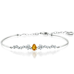 Elegantes Goldarmband mit Diamanten und Saphiren (14K / 18K) - KBB0000617