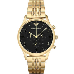 Emporio Armani Beta Chronograph Herrenuhr Gold/Schwarz