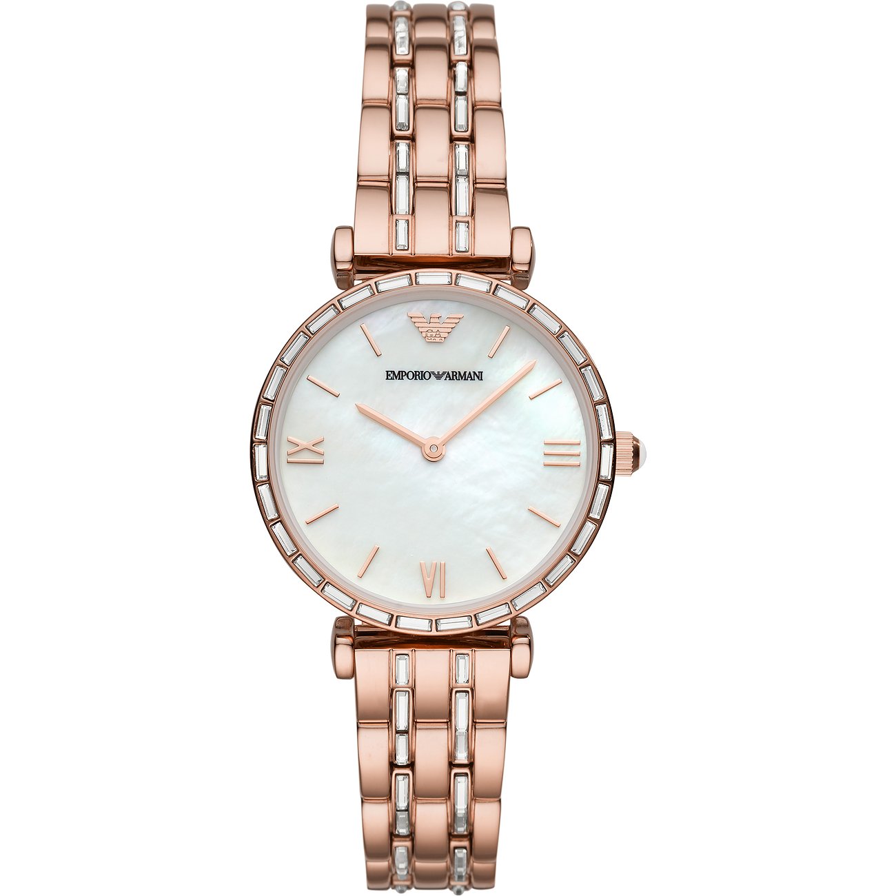 Emporio Armani Elegant Damenuhr in Rose Gold mit Crystal - AR11294