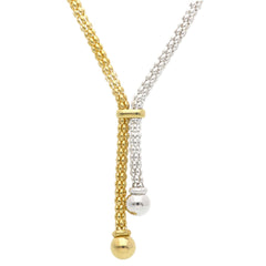 Exklusiver 18 Karat 750er Goldschmuck für Damen – Elegante Halskette aus Bicolorgold - 275229