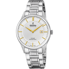 Festina Herrenuhr Swiss Made in Silber - F20067/2