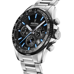 Festina Timeless Chrono Herrenuhr mit Edelstahl Armband - F20560/5