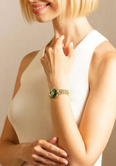 Facet Strass Schweizer Damenuhr - J5.497.S