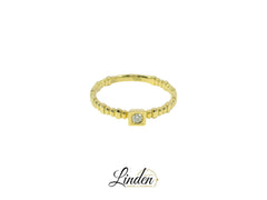 Feiner Diamantring aus 18 Karat Gelbgold - YZ0003317