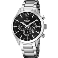 Festina Timeless Chrono Herrenuhr mit Edelstahl Armband - F20343/8