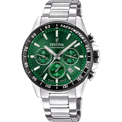 Festina Timeless Chrono Herrenuhr mit Edelstahl Armband - F20560/4