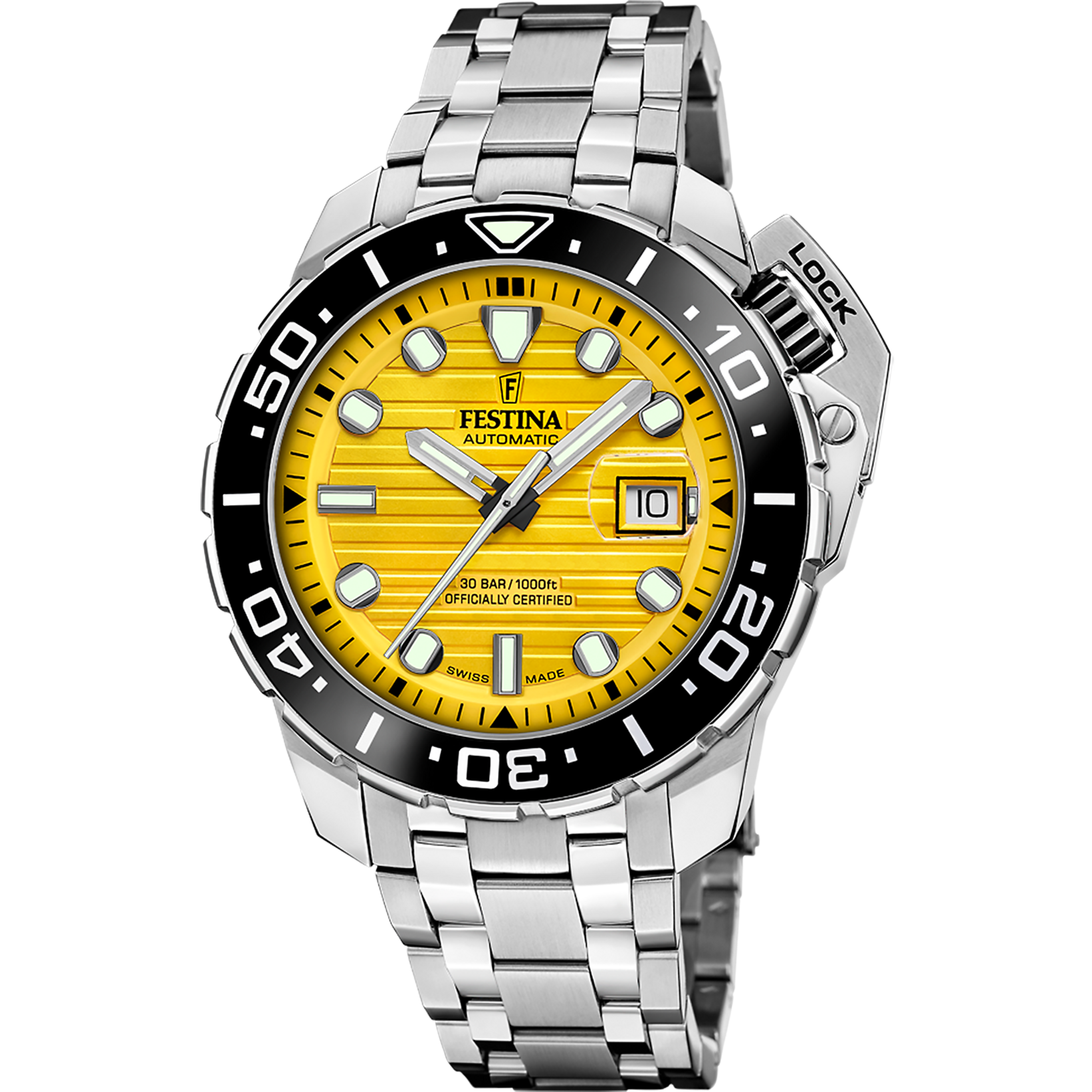 Festina Swiss Diver COSC Gelb Herrenuhr - F20043/1