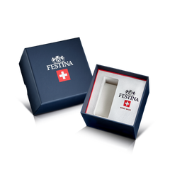 Festina Swiss Rivé Chrono 42 Grünes Leder / Silber Herrenuhr - F20060/3