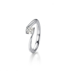 Fischer Solitärring mit gefasstem Diamant, Mein Mittelpunkt - 49-02065-040