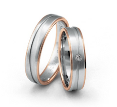 Fischer Trauringe Bicolor mit Diamanten - 38-07538-050/05-07538-050