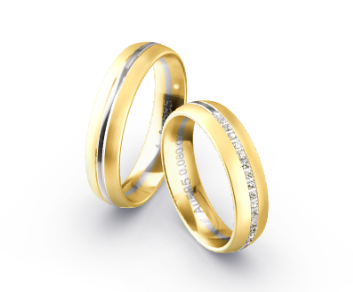 Fischer Trauringe mit Diamanten - 38-34586-050