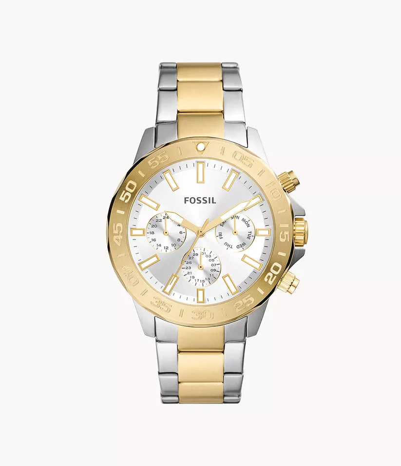 Fossil Bannon Herrenuhr - Silber & Gold - BQ2707