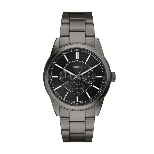 Fossil Pearson 42 mm Multifunktion Herrenuhr in Gunmetal Schwarz aus Edelstahl - FS6136