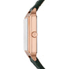 Fossil Raquel Quarz 23 MM Damenuhr in Rosegold/Grün aus Pro-Planet Leder mit Datum - ES5366