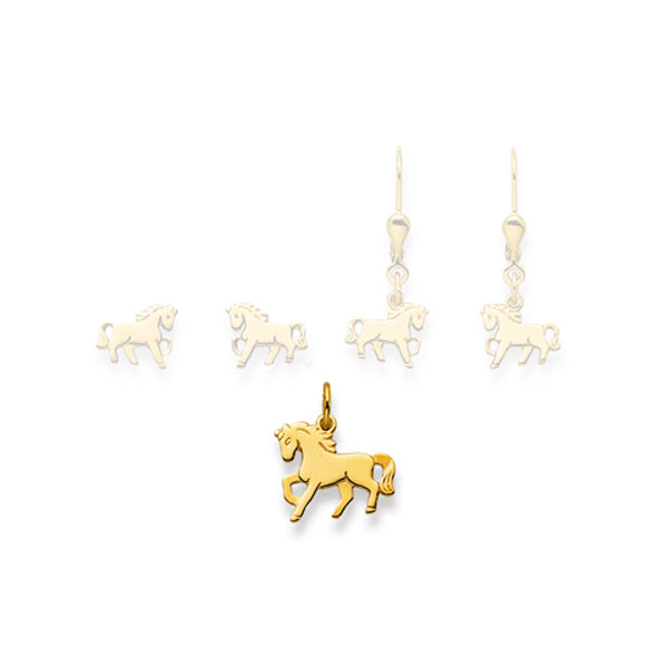 Gold-Anhänger Pferd 750 Gelbgold matt/poliert – 1156.07129/0002