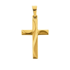 Gold-Classics Anhänger Kreuz 750 Gelbgold poliert/sandmatt 21 x 14 x 3 mm – 1158.03518/0001