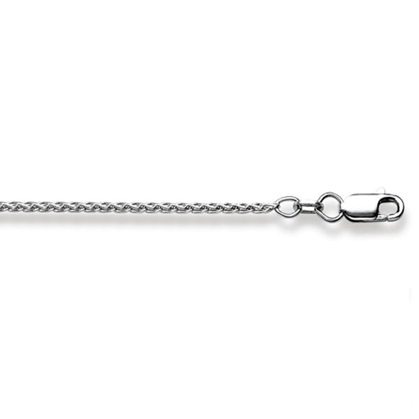 Gold-Classics Collier 750 Weissgold Zopf Karabiner 1.6 mm - 1235.02434/4001