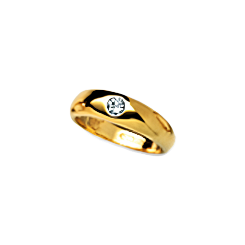 Gold-Classics Taufring 750 Gelbgold mit Brillant 0.02 ct H SI - 1189.02023/0006