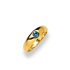 Gold-Classics Taufring 750 Gelbgold mit Saphir - 1189.02023/0202