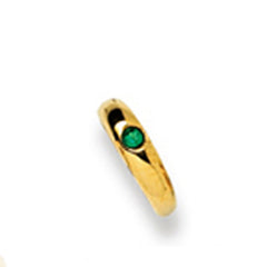 Gold-Classics Taufring 750 Gelbgold mit Smaragd - 1189.02023/0301