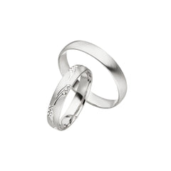 Linder Trauringe in Weissgold